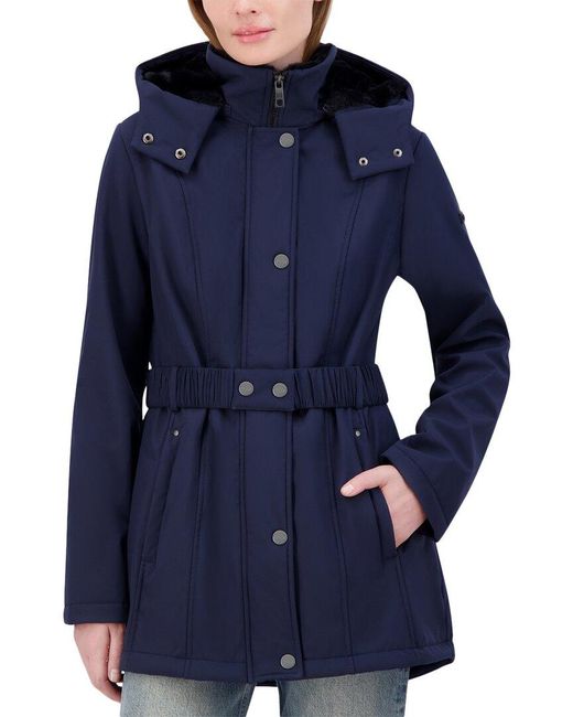 Nautica Blue Belted Softshell Jacket