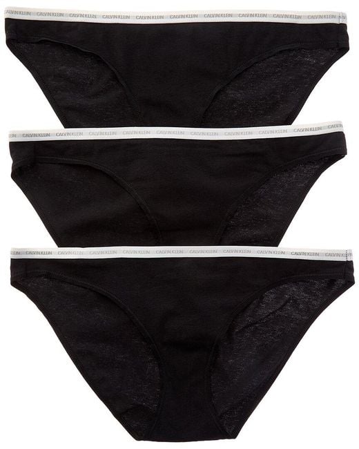 Calvin Klein Black 3Pk Bikini