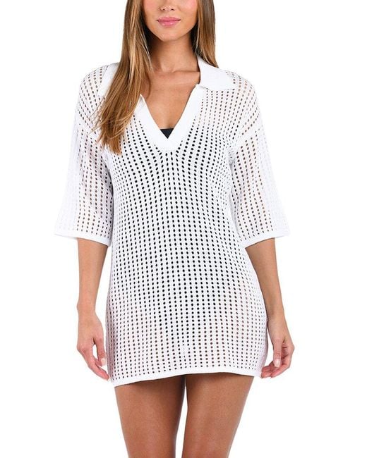 Sunshine 79 White Resort Crochet Tunic
