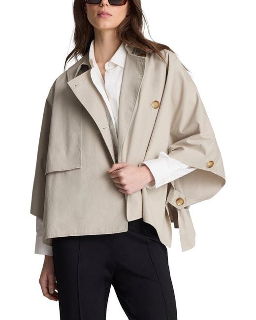 Kenneth Cole Natural Twill Trench Cape