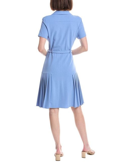 Sharagano Blue Short Sleeve Shirtdress