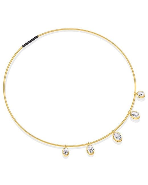 Lab Grown Diamonds Metallic 14K 6.94 Ct. Tw. Lab-Grown Diamond Collar Necklace