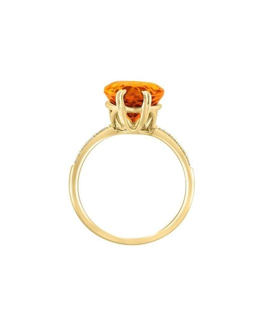 Effy Fine Jewelry Metallic Plated 5.30 Ct. Tw. Citrine, Sapphire Ring