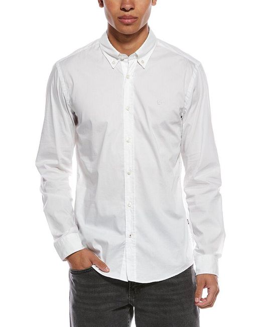 Boss White Roan Solid Shirt for men