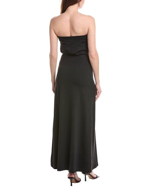 Susana Monaco Black Blouson Tube Maxi Dress