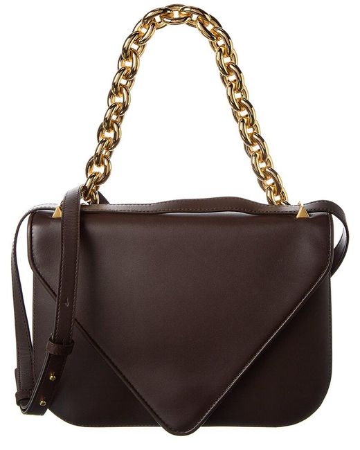 Bottega Veneta Mount Leather Shoulder Bag in Brown - Lyst