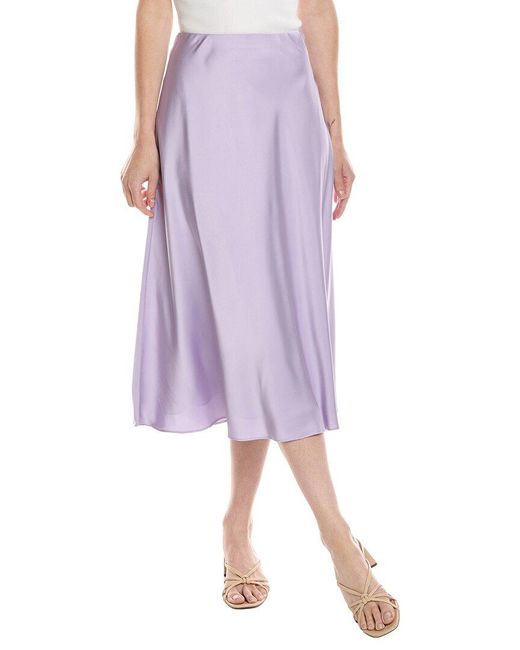 Cece Purple Bias Midi Skirt