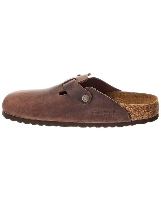 Birkenstock Brown Boston Bs Narrow Leather Clog for men