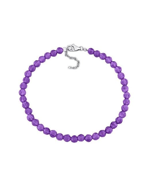 Rina Limor Purple 6.50 Ct. Tw. Amethyst Bead Bracelet
