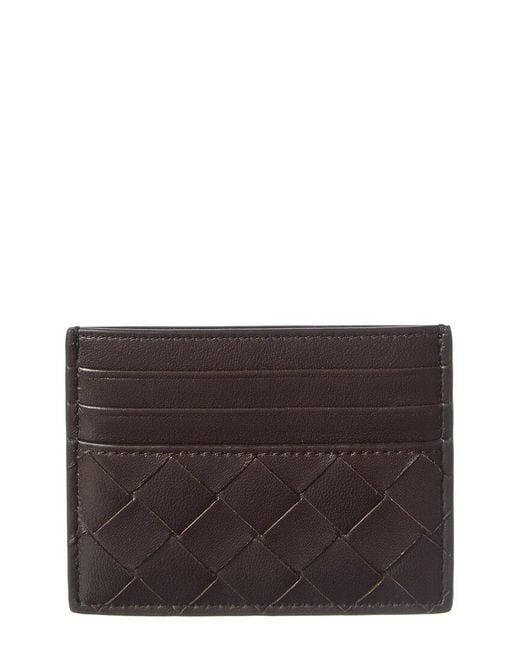 Bottega Veneta Gray Logo Leather Card Case