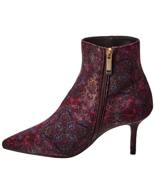 L'Agence Purple Aimee Velvet Bootie