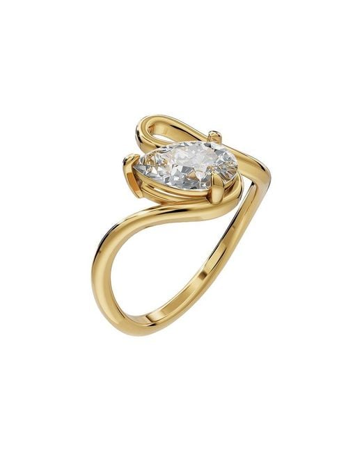 Lab Grown Diamonds Metallic 18K Over 1.00 Ct. Tw. Lab-Grown Diamond Ring