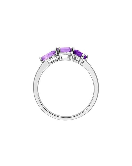 Rina Limor Pink 0.46 Ct. Tw. Amethyst-Africa, Amethyst Three-Stone Ring