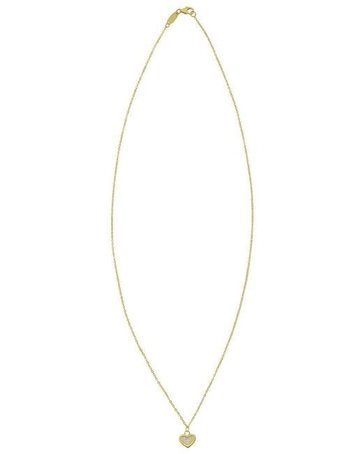 Italian Gold Metallic 14K 0.04 Ct. Tw. Diamond Heart Necklace