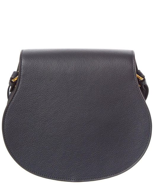 Chloé Gray Marcie Leather Saddle Bag