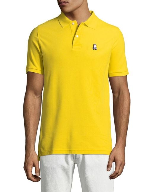 Psycho Bunny Yellow Classic Polo for men