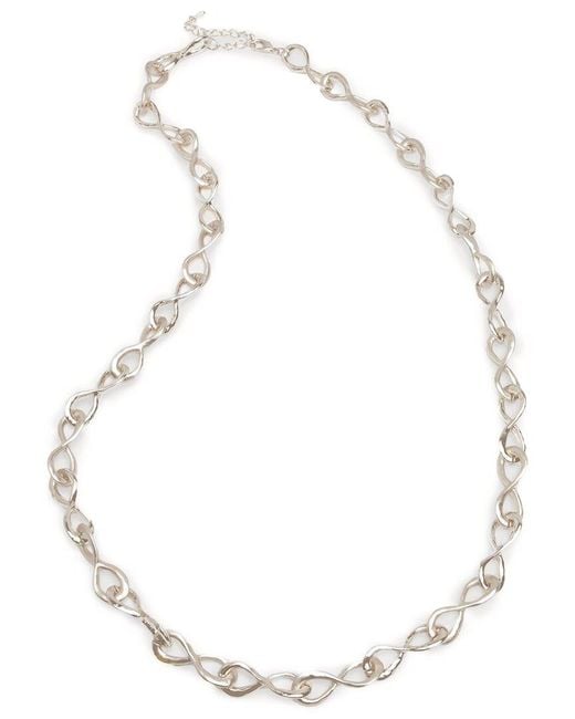 Saachi White Infinity Link Necklace