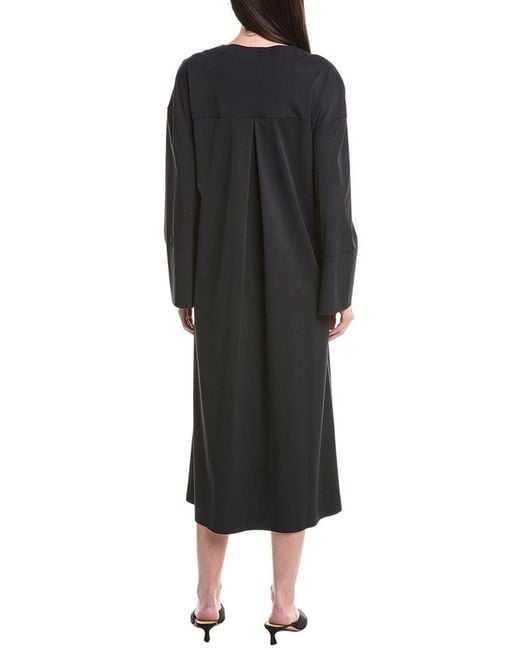 Max Mara Black Rapace Jersey Midi Dress
