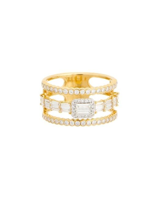 Maitre De Diamant Metallic 18K 0.93 Ct. Tw. Diamond Ring