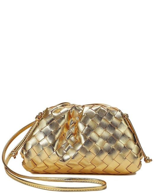 Tiffany & Fred Paris Woven Metallic Leather Pouch