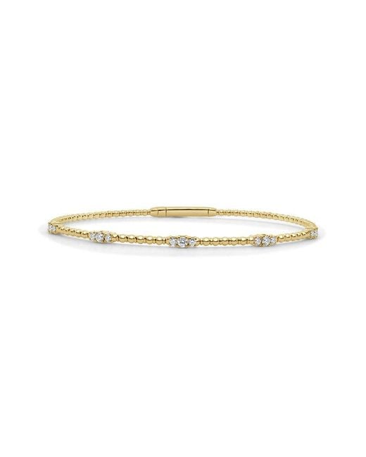 Sabrina Designs White 14K 0.34 Ct. Tw. Diamond Flexible Bangle