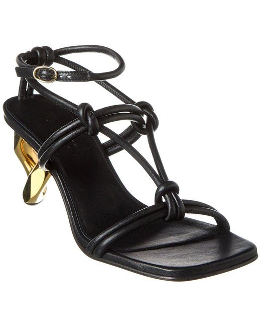 J.W. Anderson Black Chain Leather Sandal