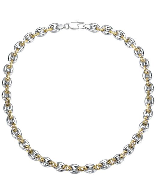 Genevive Jewelry Metallic Rachel Glauber Plated Link Chain Bracelet