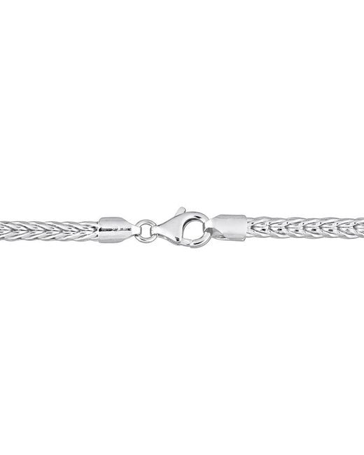 Italian Silver Metallic Foxtail Chain Necklace