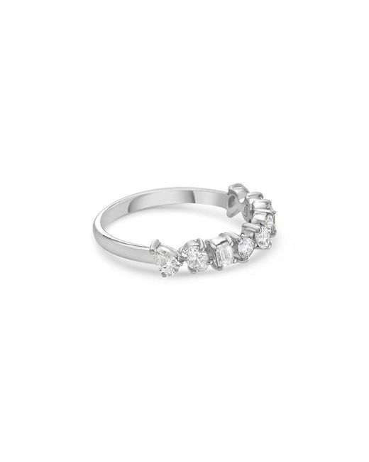 Forever Creations USA Inc. White Forever Creations 14K 0.76 Ct. Tw. Diamond Half-Eternity Ring