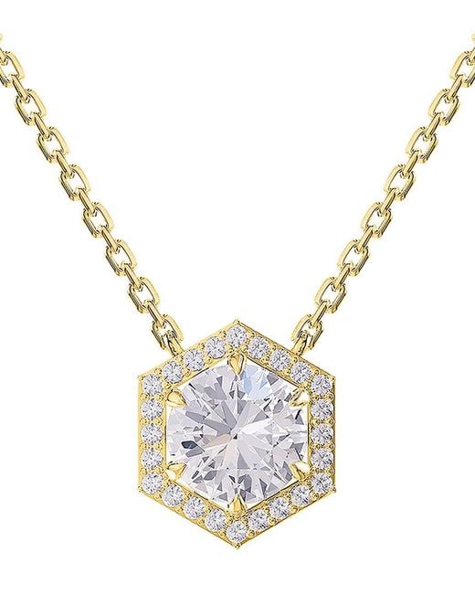 Lab Grown Diamonds Metallic 18K Over 2.35 Ct. Tw. Lab-Grown Diamond Pendant Necklace