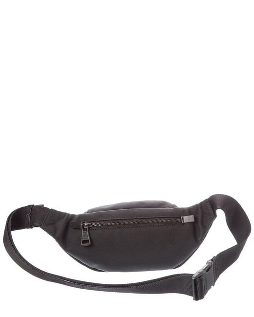 Moncler Black Durance Canvas Belt Bag for men