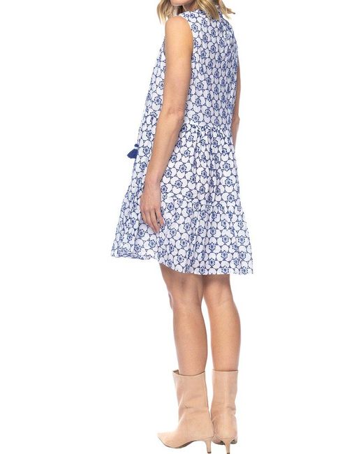 Tolani Blue Hailey Sleeveless Mini Dress