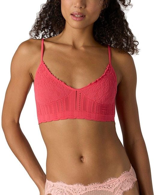 Free People Red Heirloom Bralette