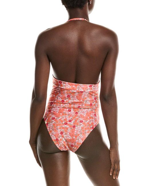 summersalt Pink The Halter Plunge One-Piece