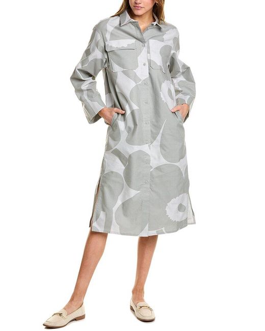 Marimekko Gray Monokromi Unikko Dress