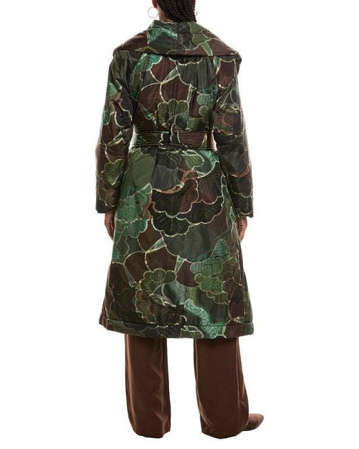Diane von Furstenberg Green Kimora Coat
