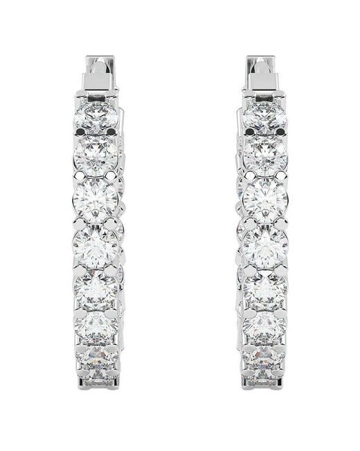 Diamond Select Cuts Metallic 14K 3.00 Ct. Tw. Diamond Earrings