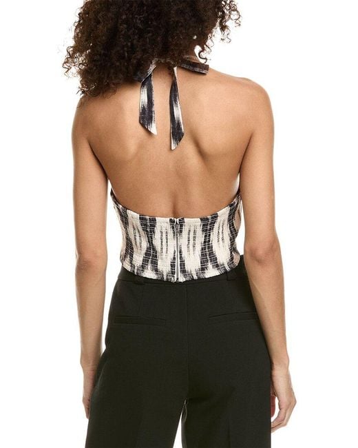 Alice + Olivia Black Alice + Olivia Ash Halter Top