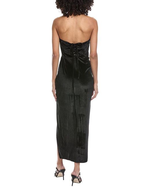 To My Lovers Black Strapless Maxi Dress
