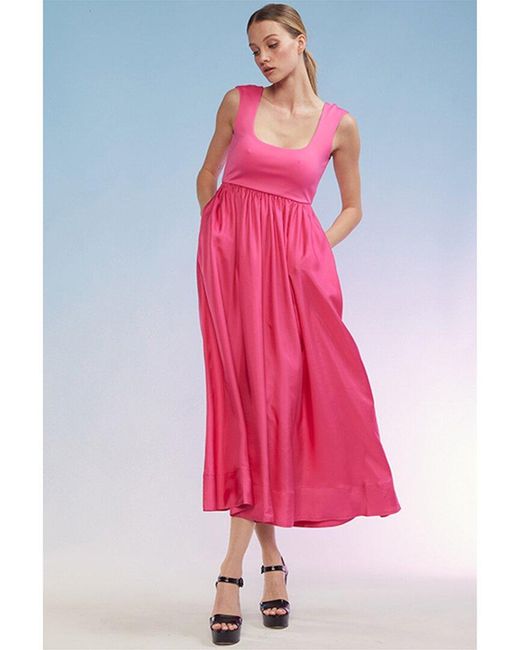 Cynthia Rowley Pink Isla Silk Dress