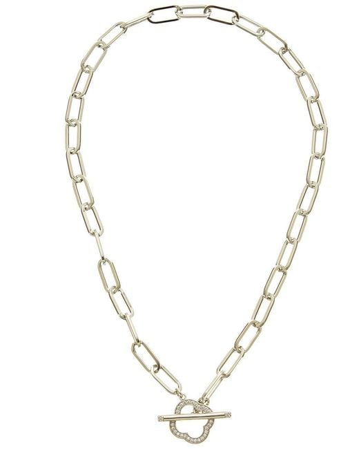 Juvell Metallic 18K Cz Toggle Necklace