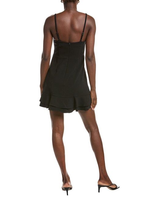 French Connection Black Whisper Double Frill Dress