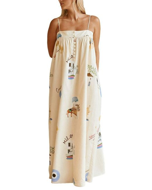 CHARLOTTE GREEN Natural Midi Dress