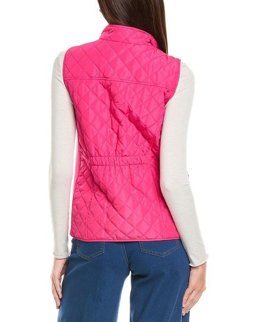 Jones New York Pink Patch Pocket Zipper Vest