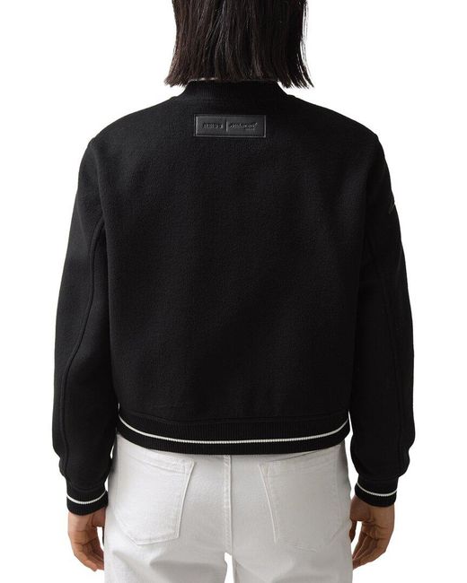 Reiss Black Blain Wool-Blend Bomber Jacket