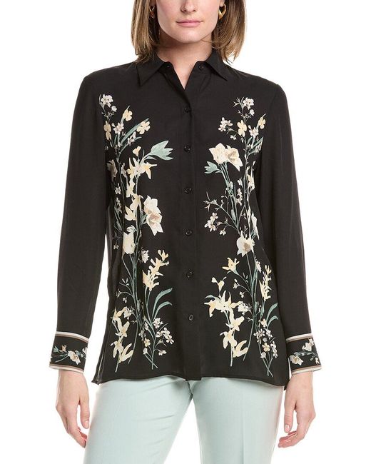 Anne Klein Black Button Down Blouse