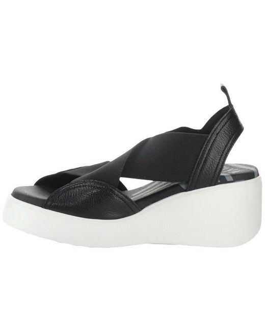 Fly London Black Daif Leather Sandal