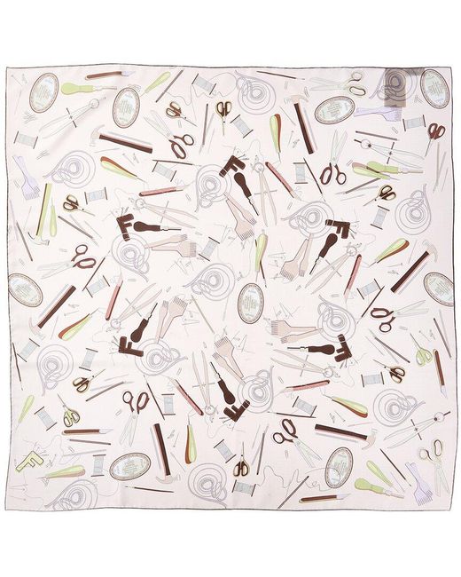 Fendi Natural Silk Scarf