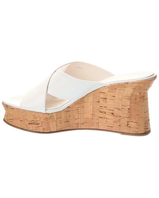 Ferragamo White Ant 70 Leather Sandal