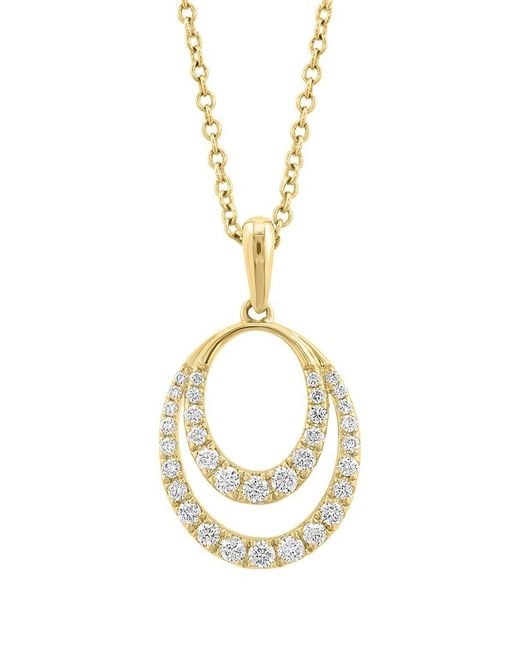 Effy Fine Jewelry Metallic 14K 0.28 Ct. Tw. Diamond Necklace
